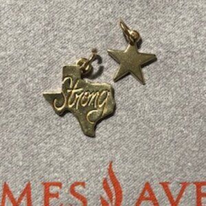 James Avery Star & Retired Texas Strong Charm 14k